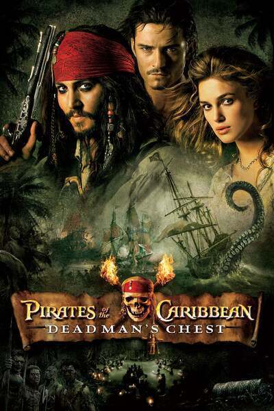 Pirates of the Caribbean: Dead Man's Chest Hindi Dubbed Movie Poster (2006)