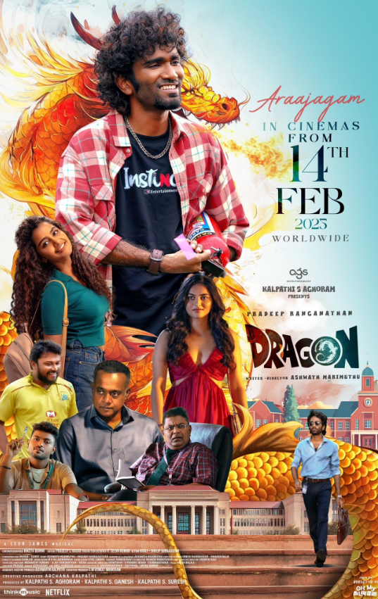 Dragon Hindi Dubbed Movie Poster (2025)