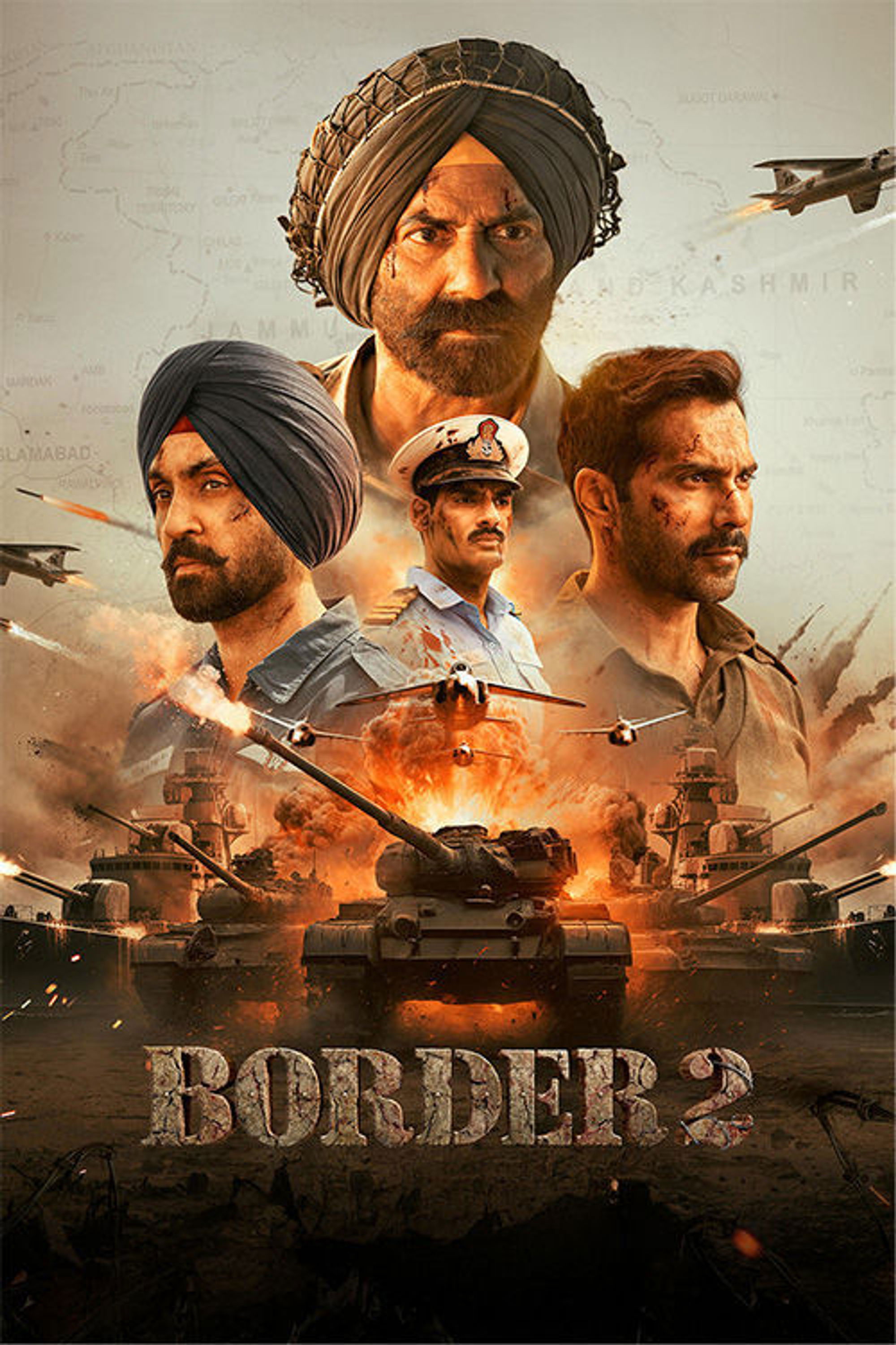 Border 2 Hindi Dubbed Movie Poster (2026)